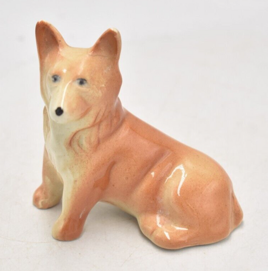 Vintage Studio Pottery Welsh Corgi Dog Figurine Statue Ornament Decorative