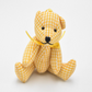 Vintage Artist Teddy Bear Jointed Yellow and White