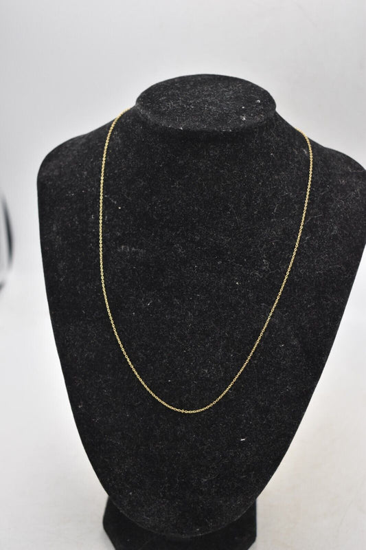 Vintage 14ct Rolled Gold Curb Chain Dainty Necklace 48cm