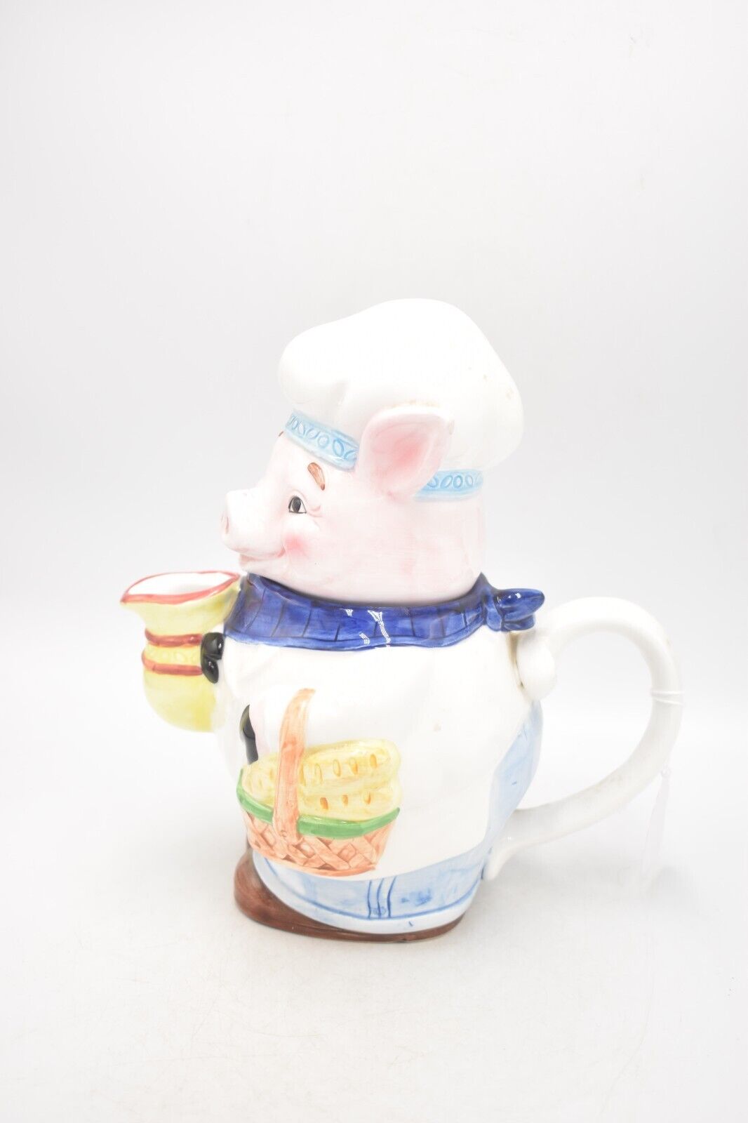 Vintage Novelty Chef Pig Teapot Decorative Collectible