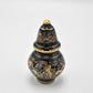 Vintage Painted Enamel Decorative Perfume Bottle Greek Mythology Black