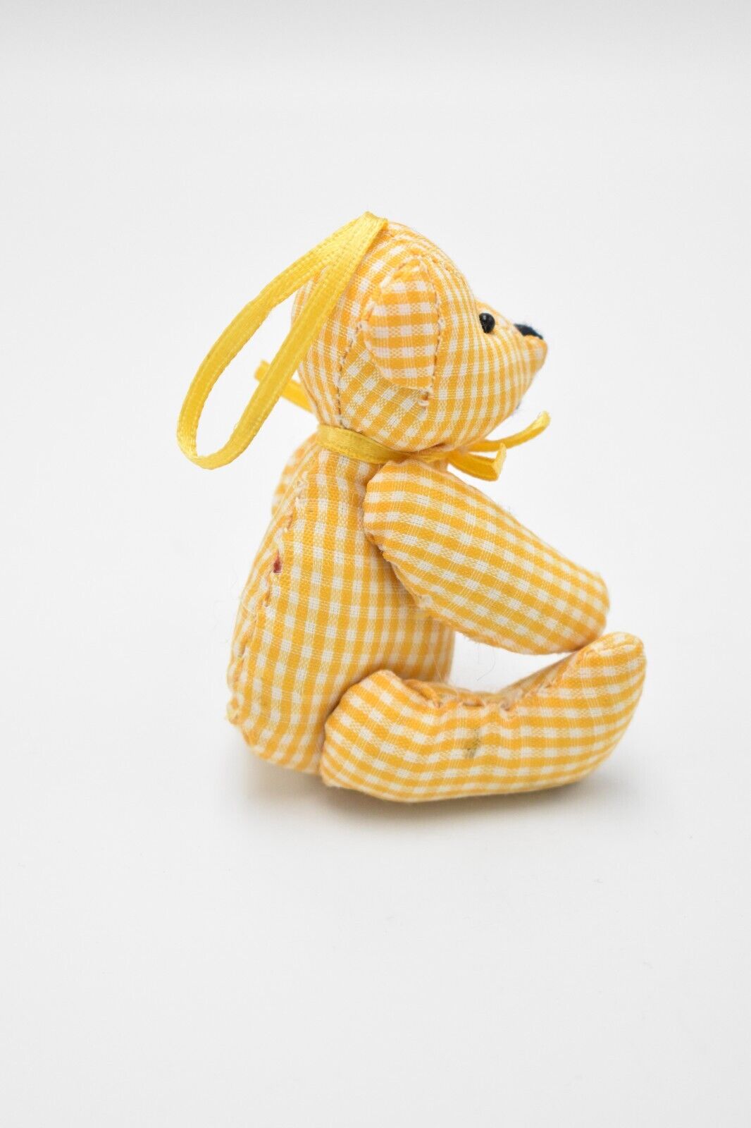 Vintage Artist Teddy Bear Jointed Yellow and White