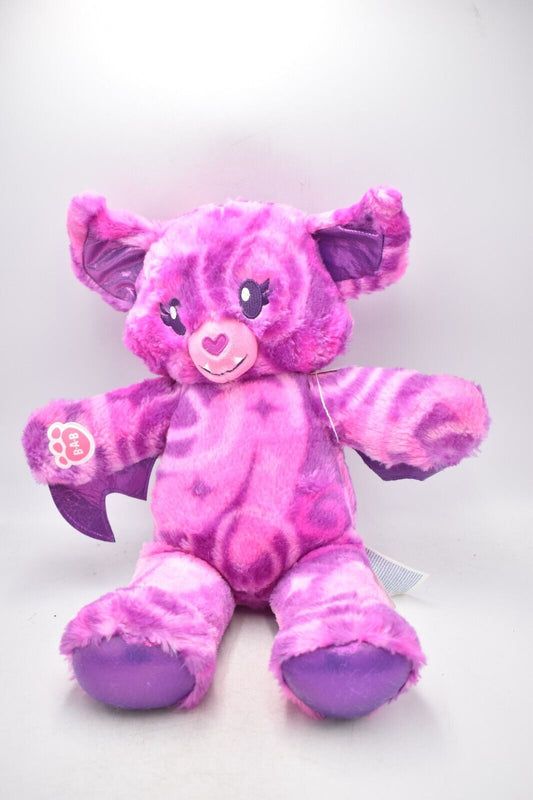 Build-A-Bear Midnight Shimmer Bat Pink Swirl Purple Plush Vampire Halloween