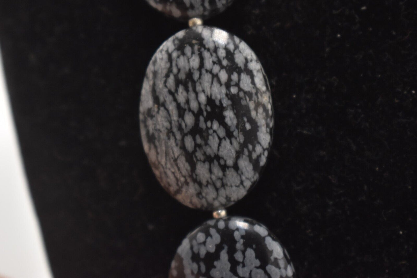 Carolyn Pollack Sterling Silver Snowflake Obsidian Necklace South Western