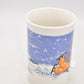 Vintage Teddy Bear Ice Skating Winter Scene Coffee Mug Tea Cup