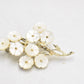 Vintage 1940s Mother of Pearl & Enamel Floral Brooch – Ladies Costume Jewellery