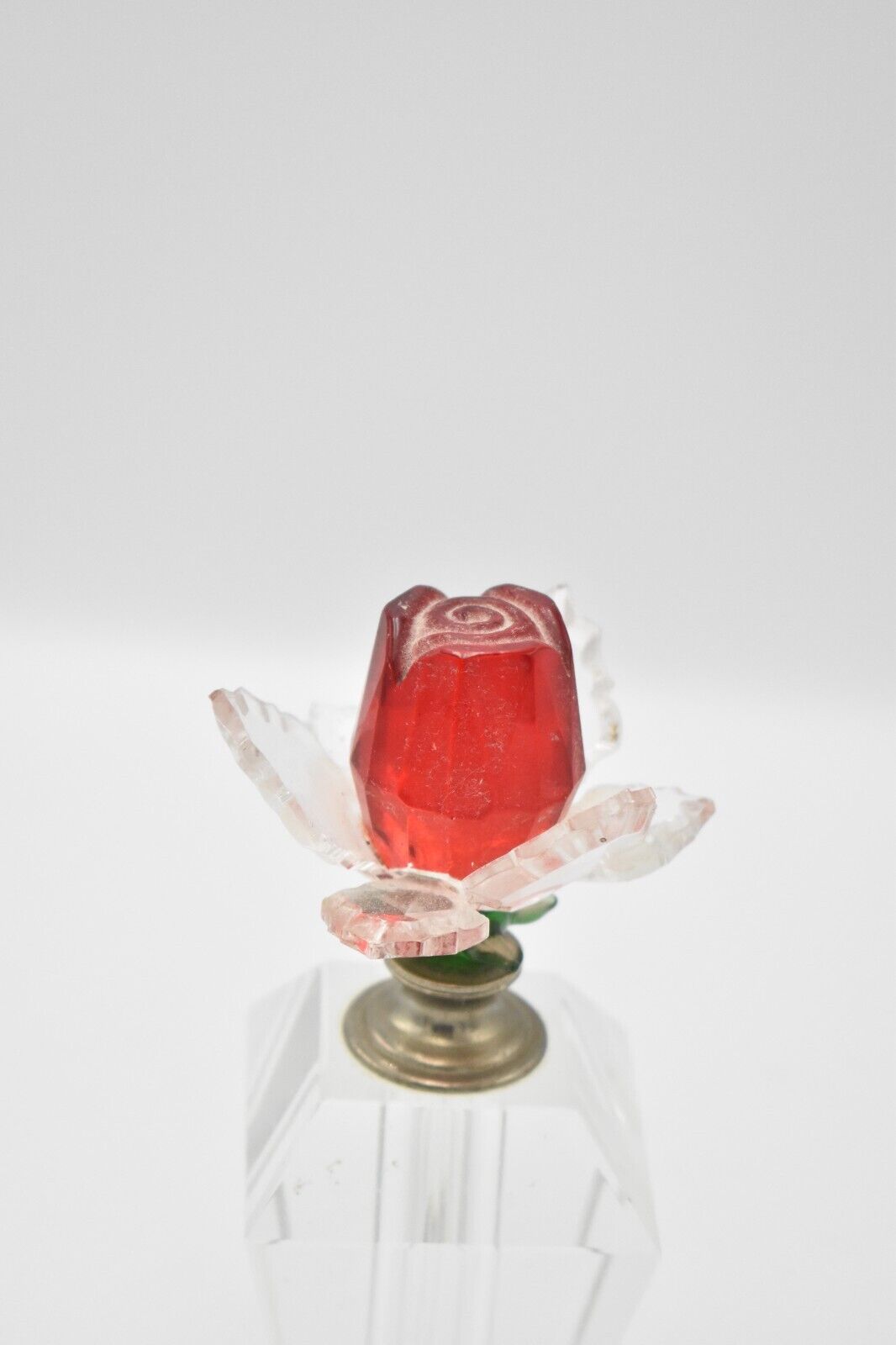 Vintage 3D Rose Glass Decorative Perfume Bottle