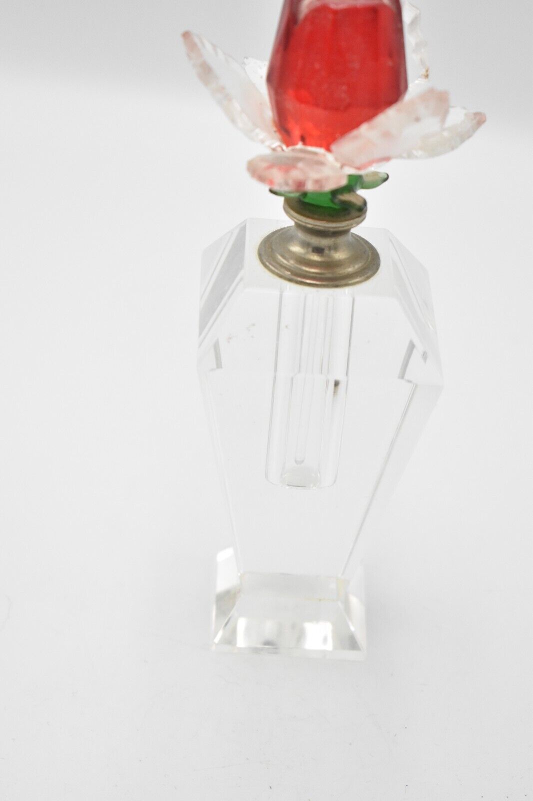 Vintage 3D Rose Glass Decorative Perfume Bottle