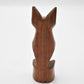 Vintage Hand Carved Wooden Cat Figurine Statue Ornament