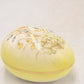 Vintage Faberge Egg Trinket Box Yellow and Gold with Daisy Flowers Ceramic