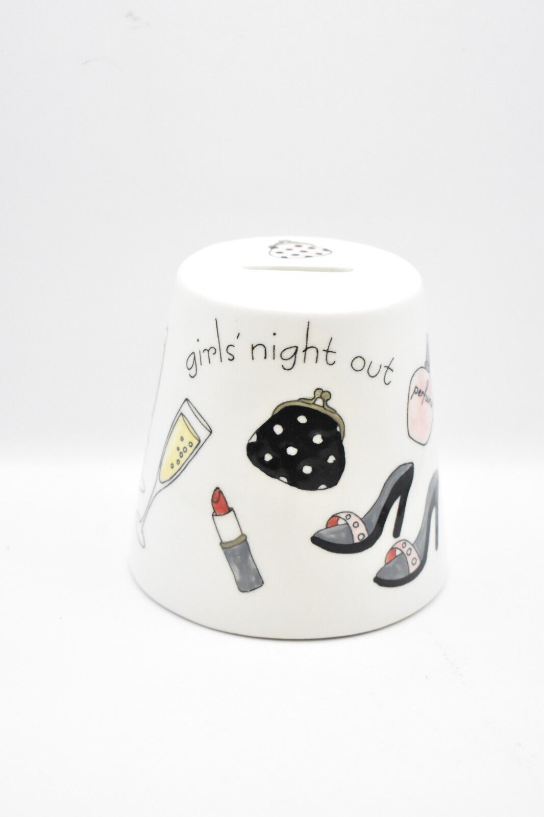 Vintage Girl's Night Out Ceramic Money Box Piggy Bank Coin Bank