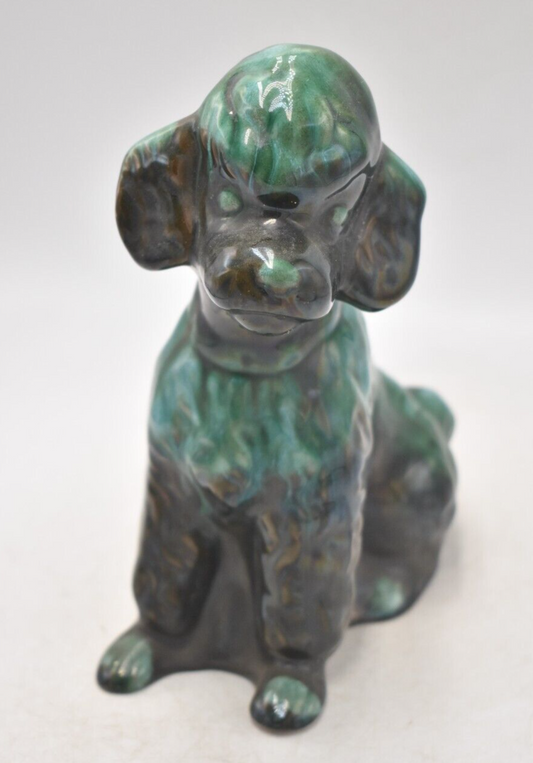 Vintage Blue Mountain Pottery Poodle Dog Figurine Statue Ornament