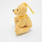 Vintage Artist Teddy Bear Jointed Yellow and White