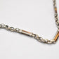 Vintage Sterling Silver Necklace with Tiger Eye Gemstones - 42cm