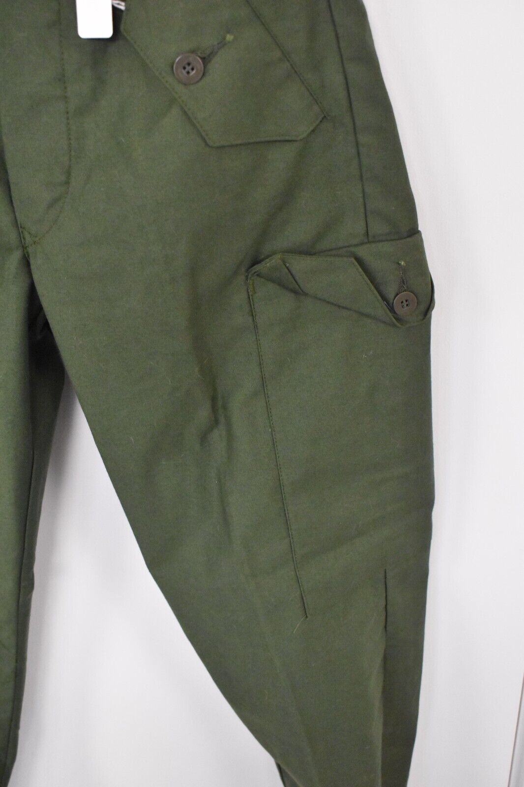 Vintage Swedish Army Olive Green Combat Trousers – Dated 1976, W30" L32"