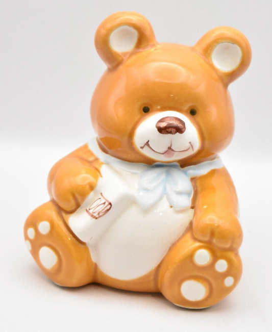 Vintage Ceramic Teddy Bear Novelty Money Box Piggy Bank Coin Bank