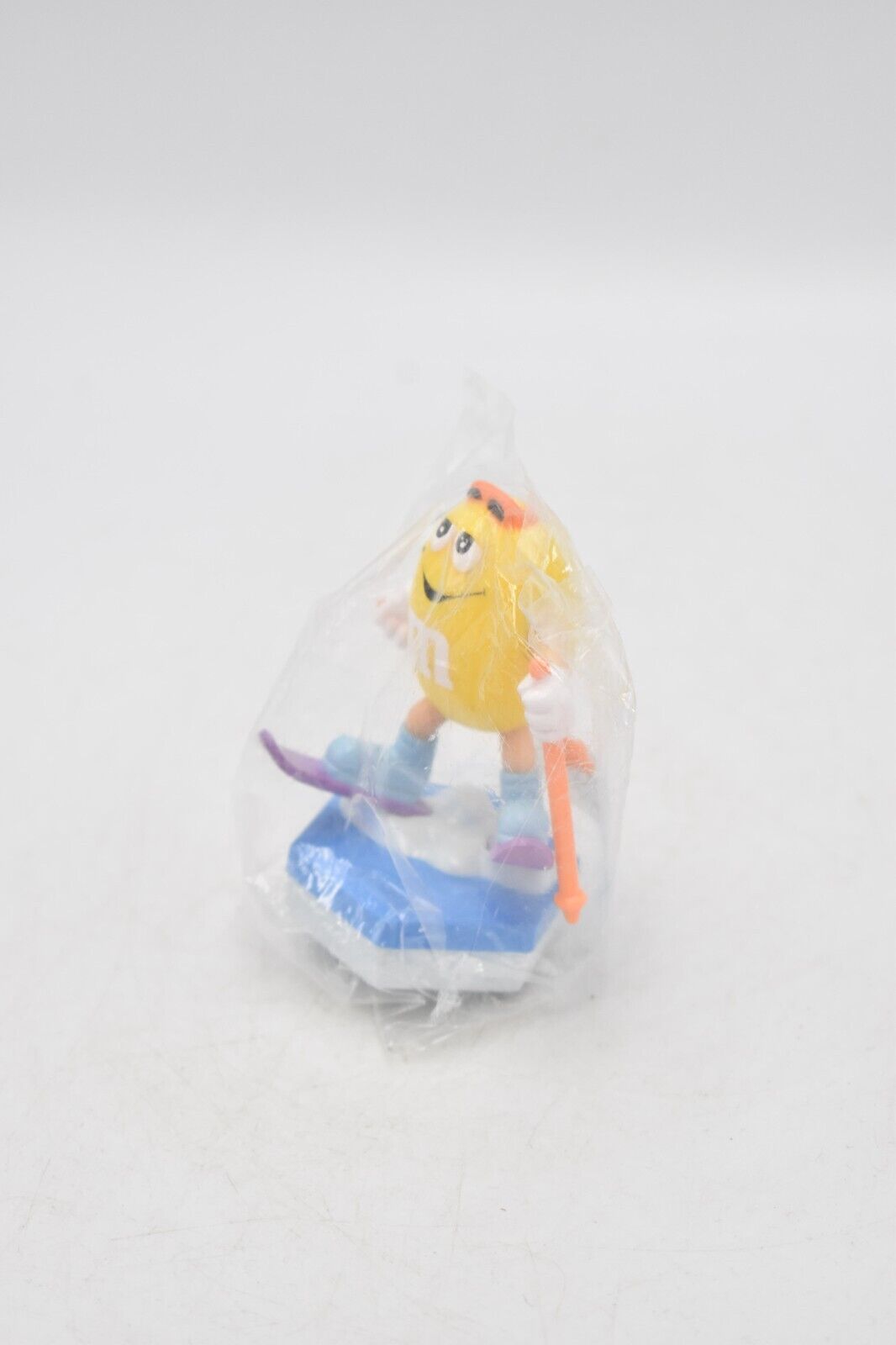 M&M's Yellow Peanut Character Skier Cake Topper Sealed