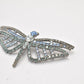 Vintage Dragonfly Brooch Blue Rhinestone Ladies Brooch Women's Brooch