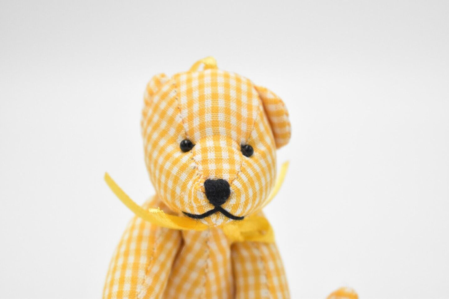 Vintage Artist Teddy Bear Jointed Yellow and White