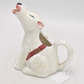 Vintage OCI White Dog Creamer/ Milk Jug Ceramic