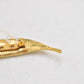 Vintage Gold-Tone Textured Willow Leaf Brooch – Ladies Costume Jewellery