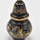 Vintage Painted Enamel Decorative Perfume Bottle Greek Mythology Black