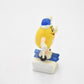 M&M's Yellow Character Skier Cake Topper 1993