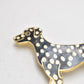 Vintage Dalmatian Dog Brooch Enamel - Costume Jewellery