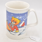 Vintage Teddy Bear Ice Skating Winter Scene Coffee Mug Tea Cup