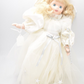 Vintage Porcelain Doll Christmas Fairy Blonde Hair and Blue Eyes