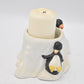 Vintage Penguin Candle Holder Ceramic Decorative