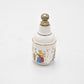 Vintage Hand Painted Enamel Decorative Perfume Bottle Greek Mythology White