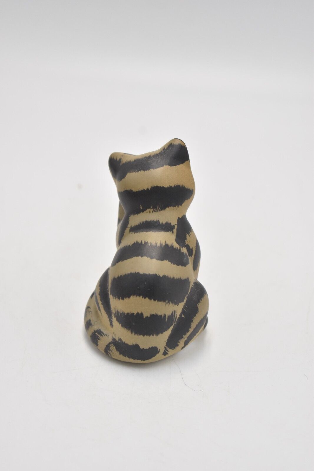 Vintage Tabby Cat Playing Figurine Statue Ornament