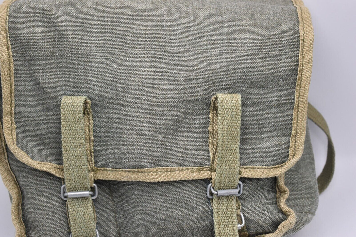 Vintage 80's Polish Army Canvas Webbing Bread Bag – Military Satchel Haversack