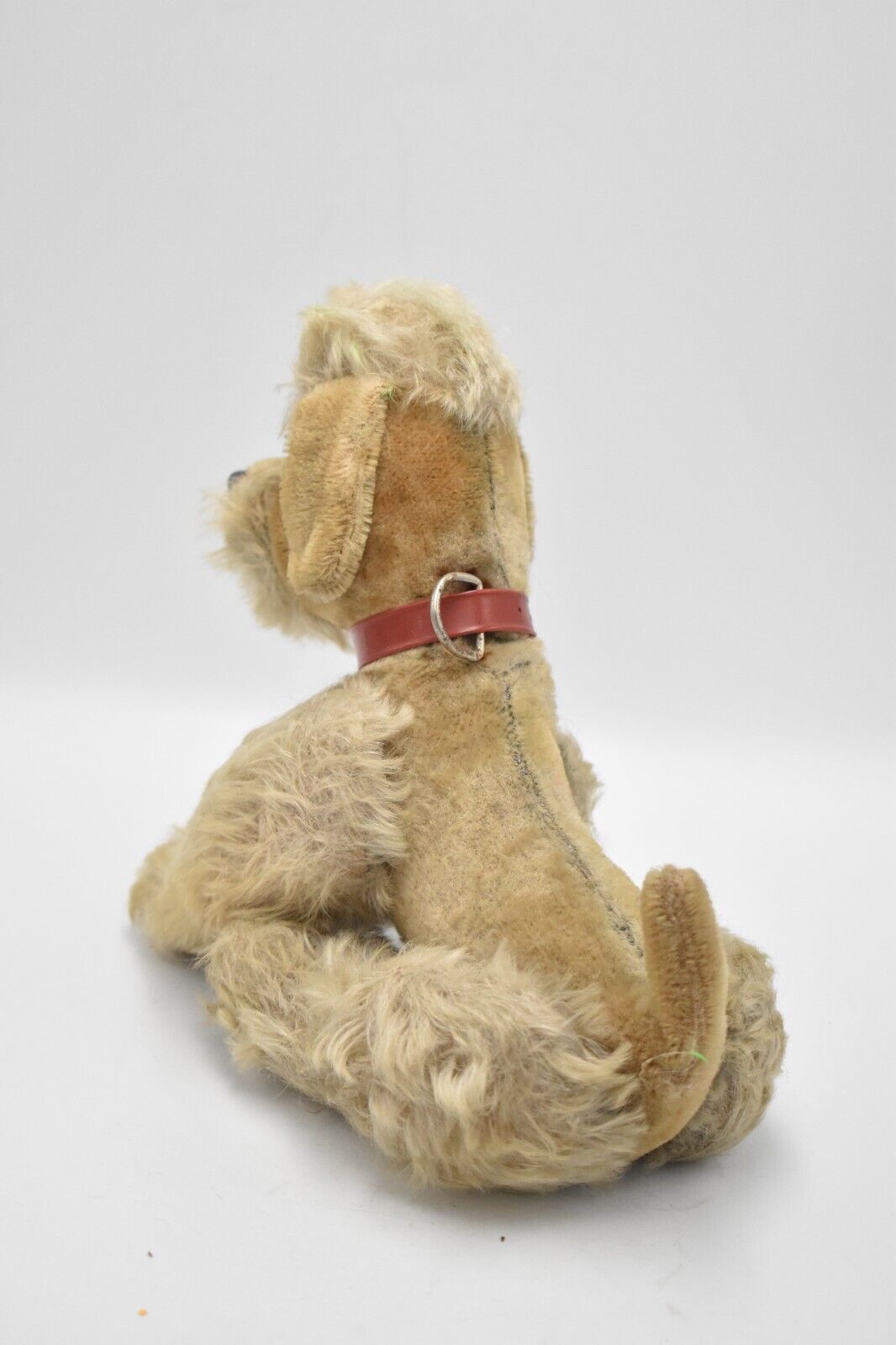 Vintage Hermann Poodle Dog Mohair Jointed, Glass Eyes