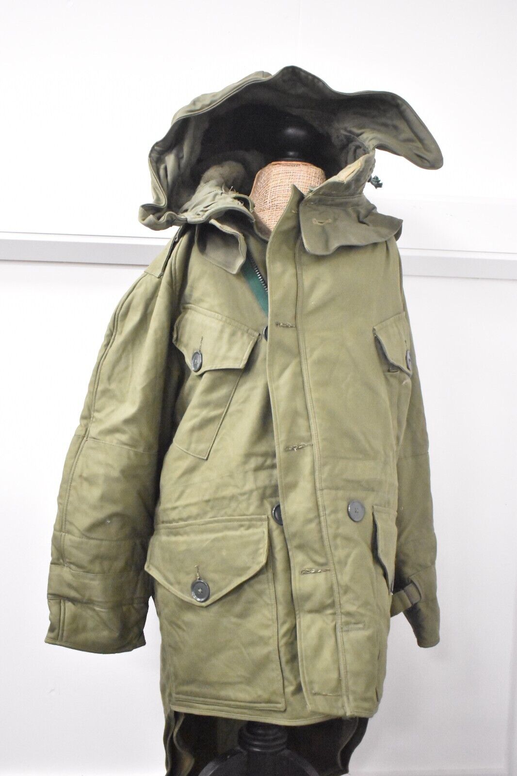 Vintage British Army Middle Parka Coat - 50" Chest, Military Surplus