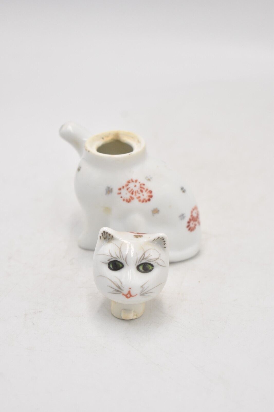 Vintage Chinese Lucky Cat Miniature Teapot Novelty Decorative Collectible