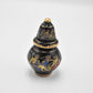 Vintage Painted Enamel Decorative Perfume Bottle Greek Mythology Black