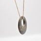 Vintage Semi-Precious Gemstone Grey Pendant and Silver Chain Necklace 27.5cm