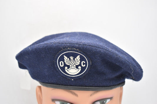 Vintage Polish Army Dark Blue Beret – Size 57