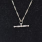 Vintage Sterling Silver 925 Necklace and Pendant 23.5cm