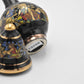 Vintage Painted Enamel Decorative Perfume Bottle Greek Mythology Black