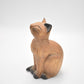 Vintage Wooden Cat Figurine Statue Ornament