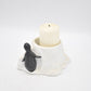 Vintage Penguin Candle Holder Ceramic Decorative