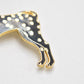 Vintage Dalmatian Dog Brooch Enamel - Costume Jewellery