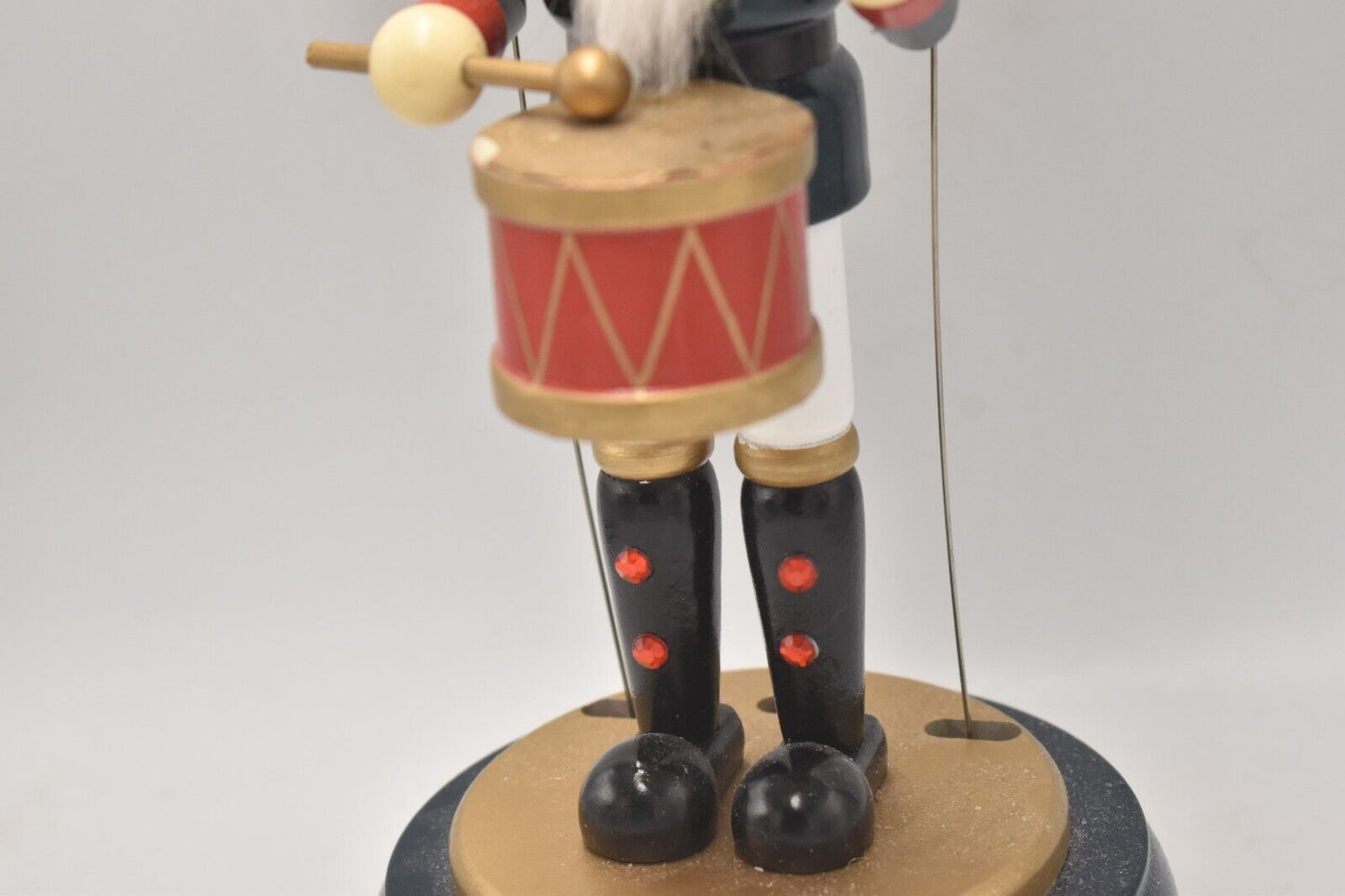 Christmas Nutcracker with Drums Wooden Christmas Decoration Musical