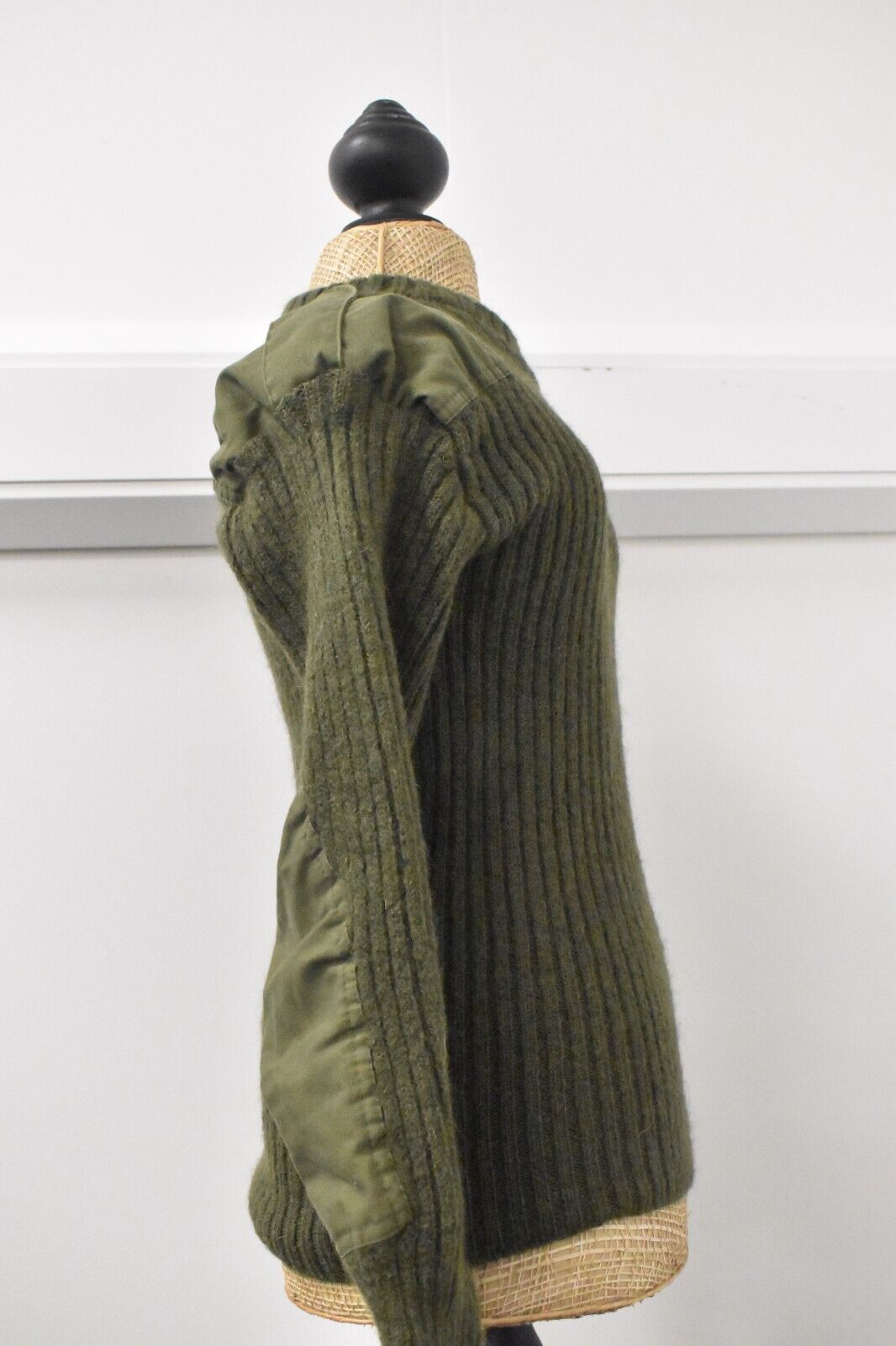 British Army Olive Green Wool Jumper Pullover Thermal Jersey Size 36"