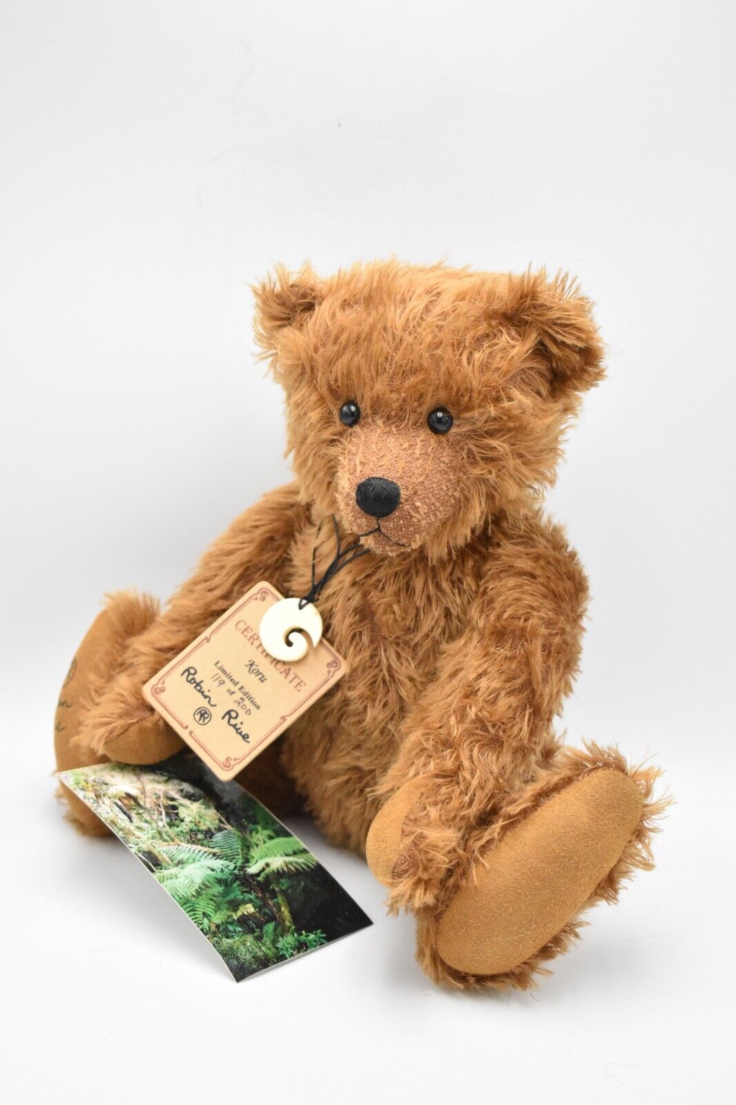 Artist Teddy Bear Robin Rive Koru Limited Edition Tagged