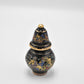 Vintage Painted Enamel Decorative Perfume Bottle Greek Mythology Black