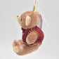 Vintage Artist Teddy Bear in a Red Waistcoat and Bow Tie